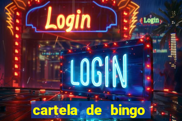 cartela de bingo pra imprimir